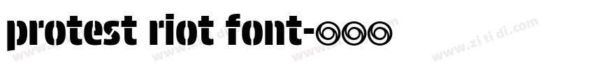 protest riot font字体转换